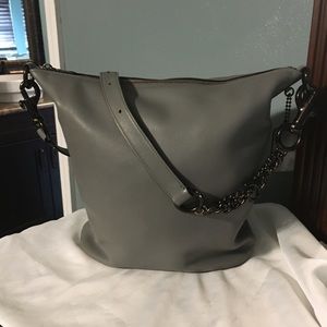 Coach Signature Chain Duffle Bag Gray Purse